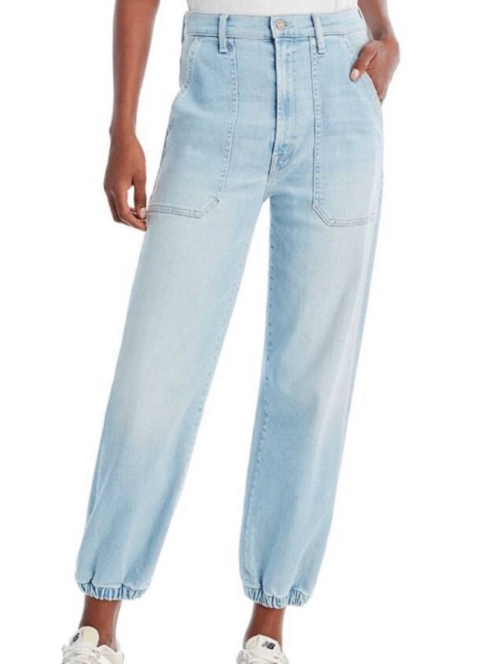 MOTHER The Wrapper Patch Springy Ankle High Rise Jeans | Chill Pill | Size 29